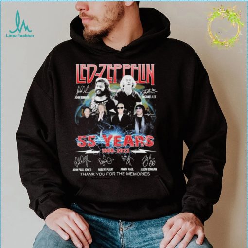 Led zeppelin John Bonham And Michael Lee 55 Years 1968 2023 Thank You For The Memories Signatures T shirt