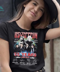 Led zeppelin John Bonham And Michael Lee 55 Years 1968 2023 Thank You For The Memories Signatures T shirt