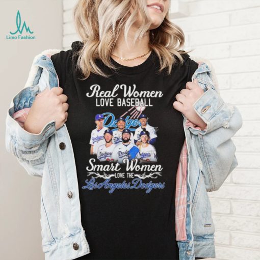 Los Angeles Dodgers Real Women Love Baseball Smart Women Love The Dodgers Signatures Shirt