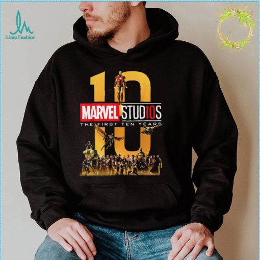 Marvel Studios First Ten Years Full Cast Graphic T Shirt