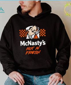 Mcnasty’s hot N fresh Pizza logo shirt