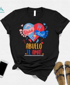 Mens Rosa Azul Abuelo te Ama Gender Reveal T Shirt
