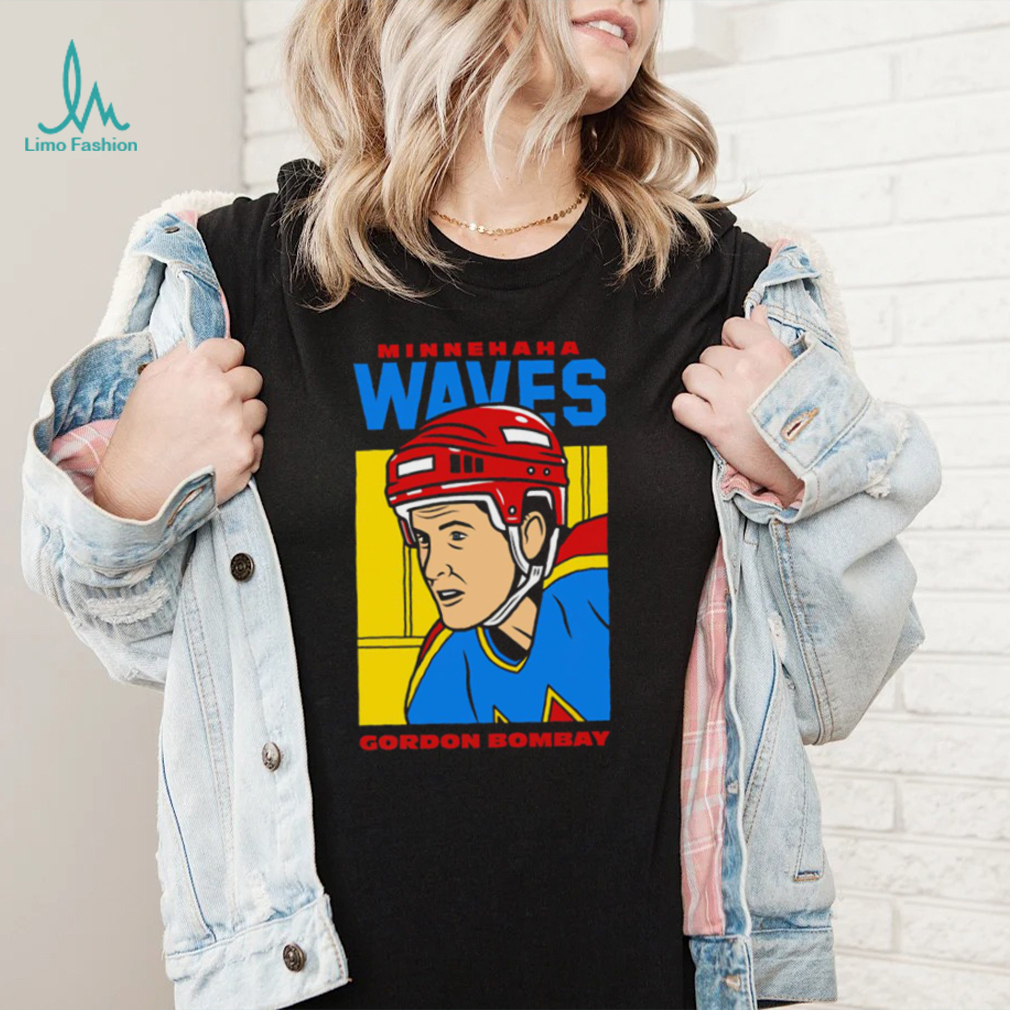 Minnehaha Waves Gordon Bombay” graphic tee, pullover crewneck
