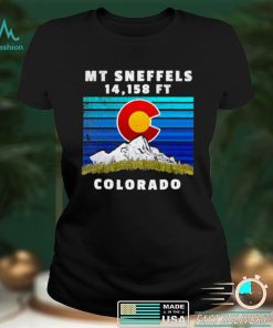 Mt Sneffels Colorado With Flag Themed Mountain Shirt