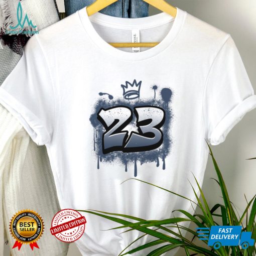 Number 23 Graffiti Match Jordan 6 Retro Midnight Navy shirt