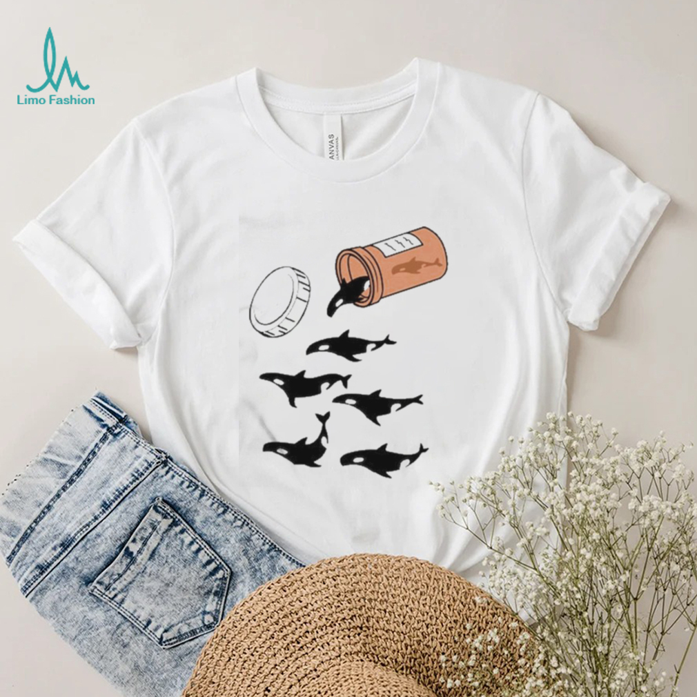 Orcas are anti depressants jar and many killer whales t shirt Orcas are anti depressants jar and many killer whales t shirt