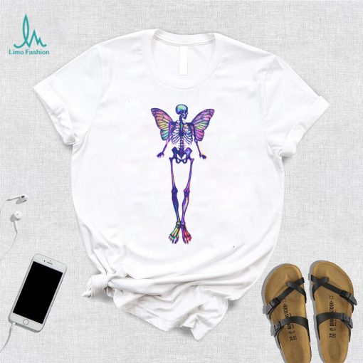 Skeleton With Butterfly Wings   Grunge Fairycore Aesthetic T Shirt