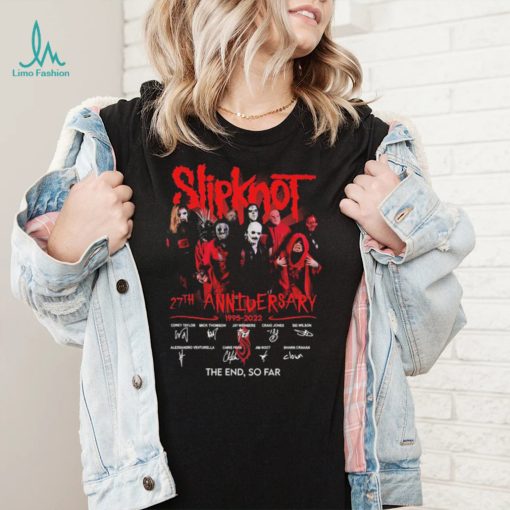 Slipknot 27th Anniversary 1995 2022 The End, So Far Signatures Shirt