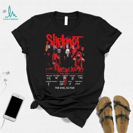 Slipknot 27th Anniversary 1995 2022 The End, So Far Signatures Shirt