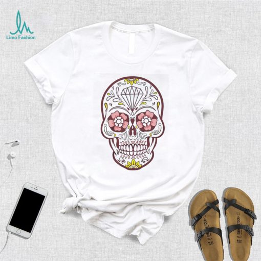Sugar Skull flowers eyes diamond art shirt