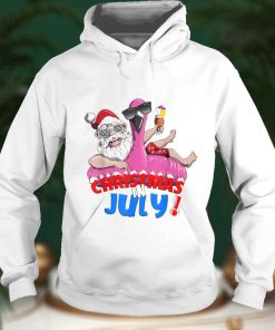 Summer swimming Santa Claus in the pool Christmas in Juli T Shirt