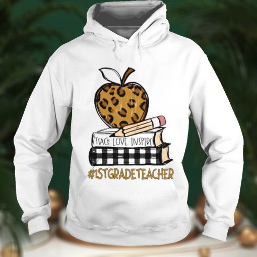 Teach Love Inspire 1st Grade Teacher leopard shirt