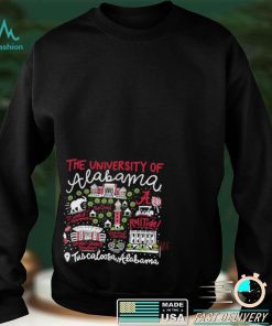 The University Of Alabama Tuscaloosa Alabama College Mapshirt