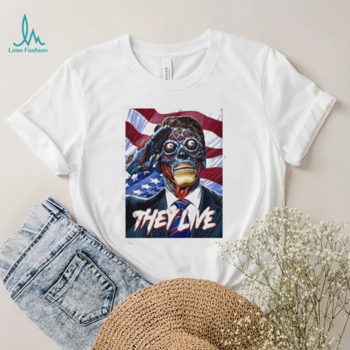 They live Obey and American flag t shirt
