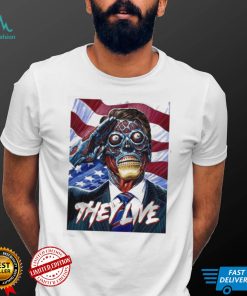 They live Obey and American flag t shirt