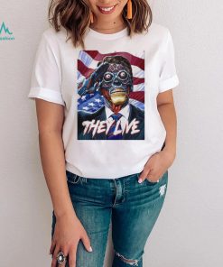 They live Obey and American flag t shirt