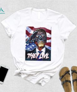They live Obey and American flag t shirt