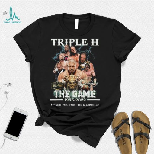 Triple H the game 1995 2022 thank you for the memories signature shirt