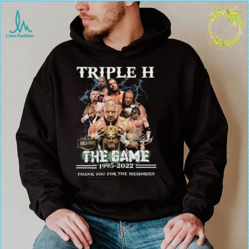 Triple H the game 1995 2022 thank you for the memories signature shirt