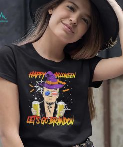 Trump Drinking Beer Halloween Costume Sarcastic Anti Biden Shirt