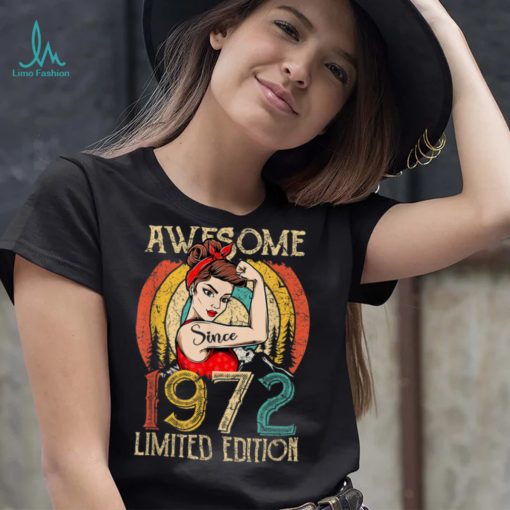 Vintage 50 Year Old birthday gifts for women, Best of 1972 T Shirt