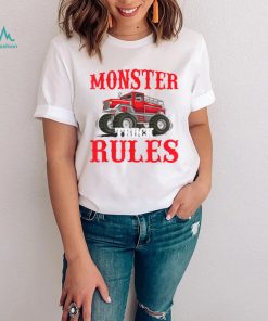 Vintage Monster Truck Rules Retro Sunset Cool Engines T Shirt