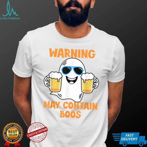 Warning May Contain Boos And Beer Funny Halloween 2022 T Shirt