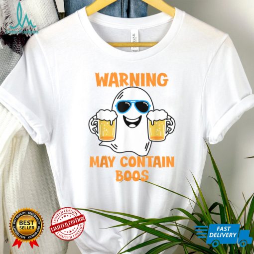 Warning May Contain Boos And Beer Funny Halloween 2022 T Shirt
