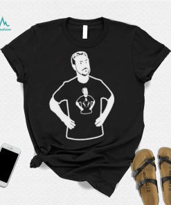 Wil Wheaton wearing a of himself t shirt