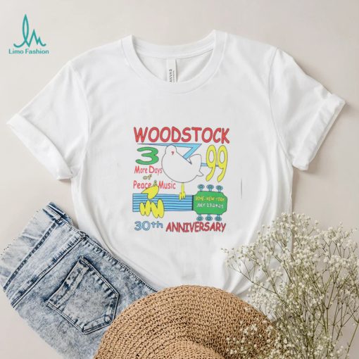 Woodstock 30th anniversary 3 more days of peace and music shirt