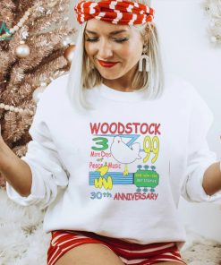 Woodstock 30th anniversary 3 more days of peace and music shirt