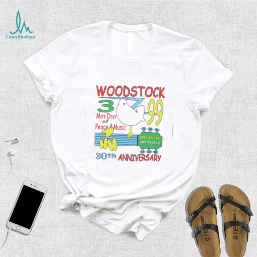 Woodstock 30th anniversary 3 more days of peace and music shirt