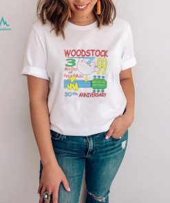 Woodstock 30th anniversary 3 more days of peace and music shirt