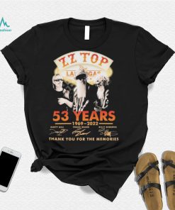 Zz Top Viva Las Vegas 53 Years 1969 2022 Thank You For The Memories Signatures Shirt