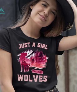 a girl who loves wolves T Shirt