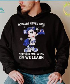 los angeles dodgers never lose either we win or we learn mickey mouse shirt Shirt