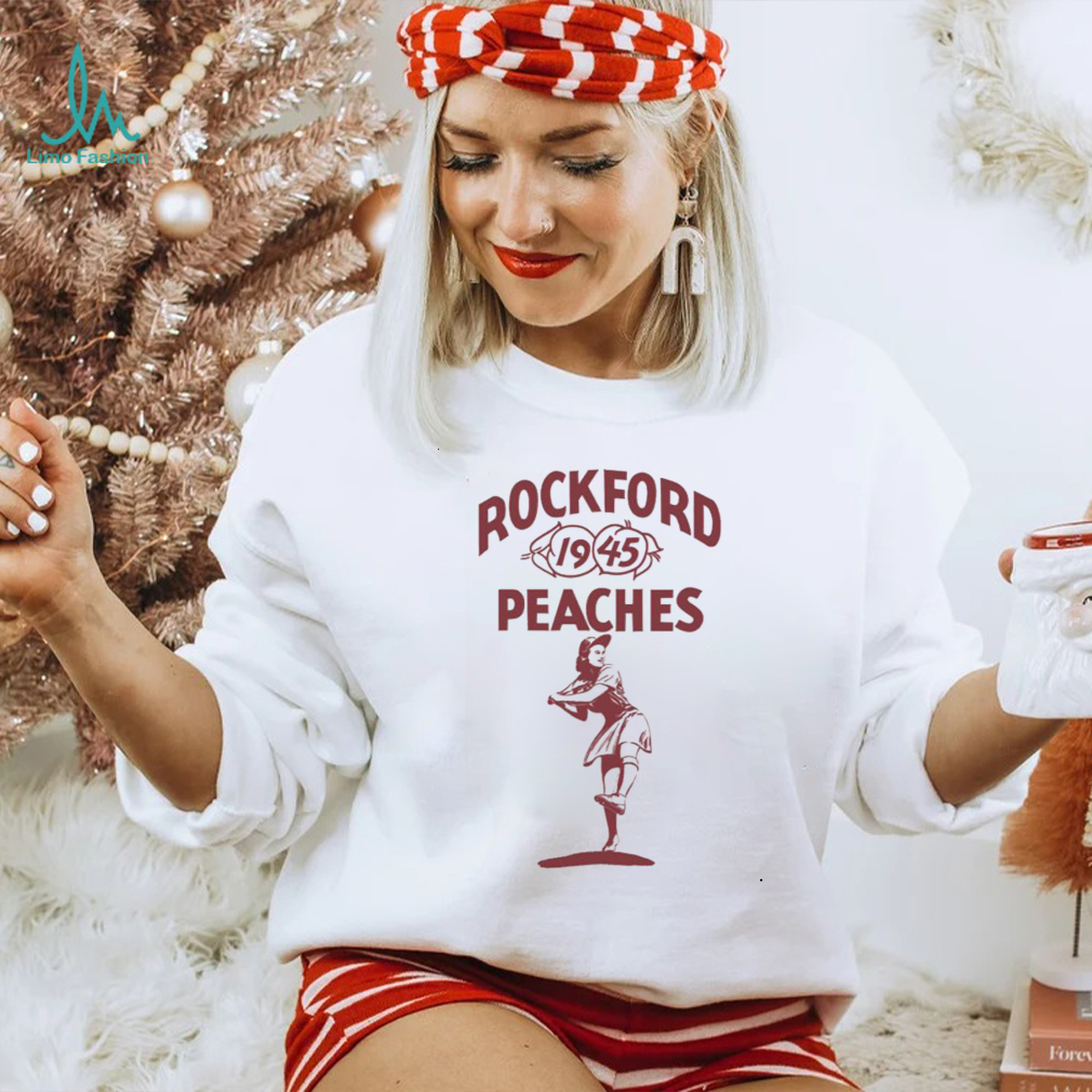 1945 Vintage Rockford Peaches Promo Baseball Unisex Sweatshirt 1945 Vintage Rockford Peaches Promo Baseball Unisex Sweatshirt