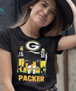 Bart Starr Aaron Rodgers Signature Super Bowl 2022 Green Bay Packers T shirt