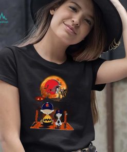 Charlie Brown And Snoopy Watching Cleveland Browns Halloween Cleveland Browns T Shirt