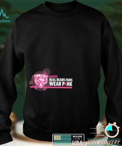 Chicago Bears and Bears Care 2022 real Bears fans Wear pink logo shirt