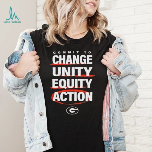 Commit to Change unity equity action Georgia Dawgs logo shirt