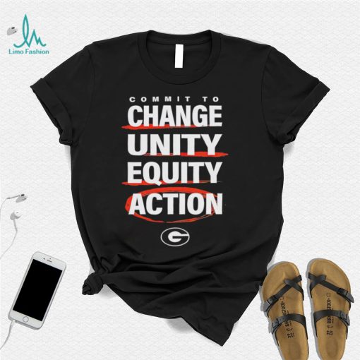 Commit to Change unity equity action Georgia Dawgs logo shirt