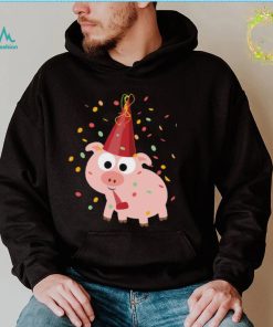 Cute Confetti Party Funny Pig Design Unisex Sweatshirt