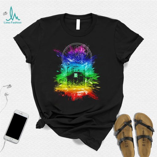 Doctor Who time storm colorful shirt