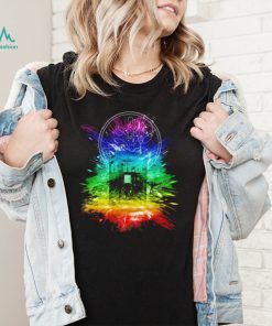 Doctor Who time storm colorful shirt