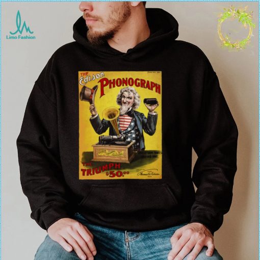 Edison Phonograph Vintage Uncle Sam Us Advertising Print Unisex T Shirt