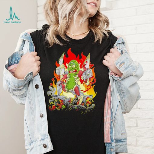 Fired Pickle Rick And Morty warrior cartoon shirt