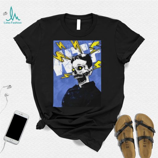Funny Skull Wtf Pop Art Comic Nikola Tesla Unisex T Shirt