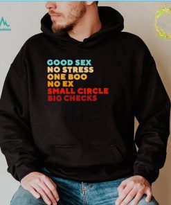 Good sex no stress one boo no ex small circle big checks vintage shirt
