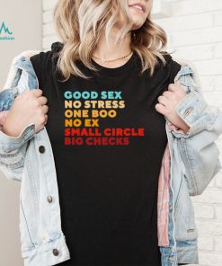 Good sex no stress one boo no ex small circle big checks vintage shirt